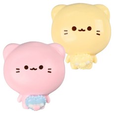 포포팬시 츄잉츄잉 말랑이 2종 세트, 옐로우, 핑크, 1세트