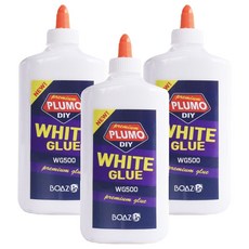 보아스린 글루 슬라임 470ml WG500, 3개, 화이트