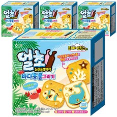 해태제과 얼초 바다 동물 그리기 52g, 단품, 4개