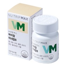 Nu:trip Max Vital Mineral 8維生素礦物質保健錠 15g, 30顆, 1罐