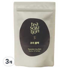 티솔루션 코지 블랙 홍차, 2g, 3개, 20개입