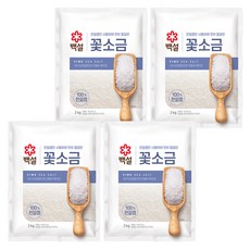 CJ제일제당 백설 꽃소금, 3kg, 4개