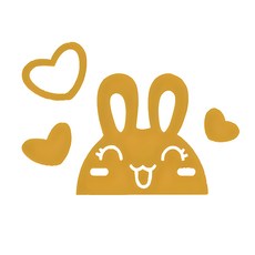 WE CHAMP 鏡面開關貼3個組 WTB-051, 小兔