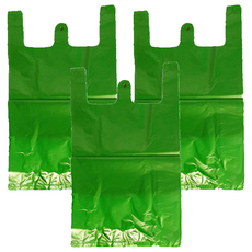 富國 附提把高級超市塑膠袋 淺綠色 3號, 420個, 10L