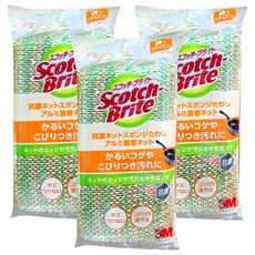 3M Scotch-Brite 百利 抗菌鋁網海綿菜瓜布, 顏色隨機, 3個