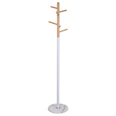 格調 日系無印風衣帽架 PIK-001-WH, 簡約設計, 多個掛鉤, 穩固底座, 1支