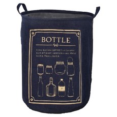 Craftsman In Storage 收納職人 原創北歐加厚牛仔收納籃/洗衣籃/髒衣籃 BOTTLE, 藍色, 1個