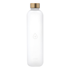 Miss Dalbong 時間刻度 Tritan材質水瓶, 1L, 迷霧白, 1個