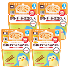 kewpie 12個月寶寶副食品 營養美味 方便攜帶, 野菜鮪魚什錦炊飯, 130g, 4包