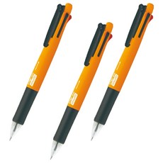 ZEBRA 斑馬牌 Clip-on Multi 螢光4色原子筆 0.7mm + 0.5mm 自動鉛筆組, 3套, 螢光橘