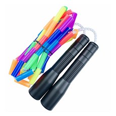 제이에프로프 어린이용 무지개 구슬줄넘기, 검정색, 1개