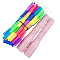 JFROPE 孩童彩色竹節跳繩, 11 淡粉紅色