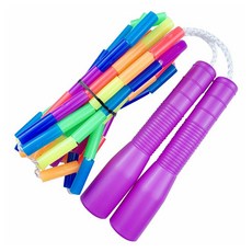 제이에프로프 어린이용 무지개 구슬줄넘기, 보라색, 1개