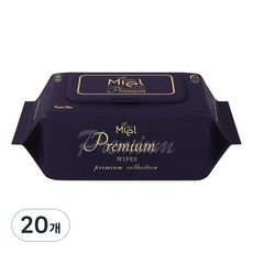 미엘 프리미엄 유아용 물티슈 캡형, 75g, 70매, 20개