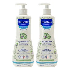 mustela 慕之恬廊 嬰兒洗髮沐浴雙潔乳, 500ml, 2瓶