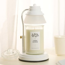 Candle Department Store 定時融蠟燈 + 大豆蠟燭 750g 套組, Cherry Blossom, 白色