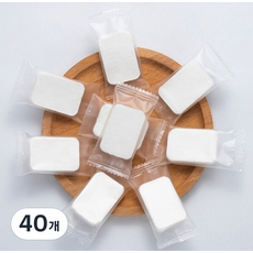 Jinny Holmes 高吸水性便攜式壓縮毛巾 硬幣毛巾 10g 棉紗, 白色, 40個