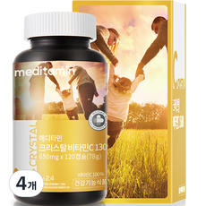 메디타민 크리스탈 비타민C 1300 78g, 4개, 120정