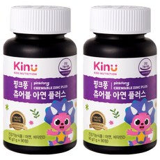 키누 핑크퐁 츄어블 아연 플러스, 90정, 2개