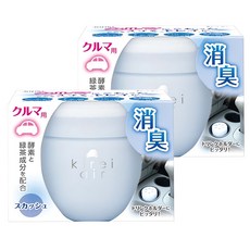 晴香堂 kirei air 粉彩系列 車用芳香膏 酵素和綠茶成分配合, 清新蘇打, 2盒