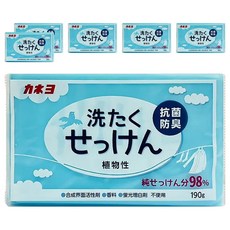 Kaneyo 除臭抗菌洗衣皂 190g 天然植物性配方 日本製造, 6個