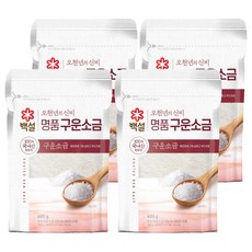 CJ BEKSUL 白雪 天日鹽 烤鹽, 400g, 4個