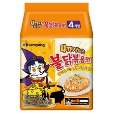 불닭볶음면 4가지 치즈 145g, 4개