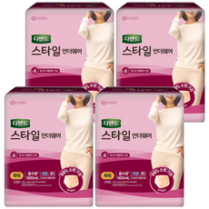 디펜드 여성용 스타일 언더웨어 파워 성인기저귀, 대형, 8개입, 4개
