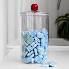 Good Good Shop 洗碗機洗滌劑密封收納盒 12 x 12 x 23.5 cm, 5個, 透明