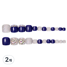 패디 네일팁 발톱 빅스톤 페디큐어 패디팁 24p, PT413 오로라풀스톤, 2개