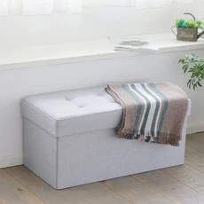 IRIS OHYAMA 愛麗思歐雅瑪 折疊收納長椅凳 SSTR-76, 輕灰色, 1個