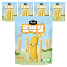 아넬라 유기농 롱떡뻥 바나나 롱스틱, 바나나맛, 30g, 5개