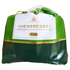 AMORTALS 爾木萄 純棉捲筒洗臉巾 超柔纖維棉 EF網格紋路, 1包, 加厚