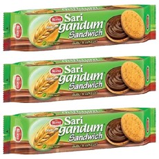 印尼 Roma Sari Gandum 全麥牛奶巧克力夾心餅乾, 108g, 3包