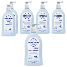 sanosan 嬰兒沐浴露及洗髮精, 500ml, 6個
