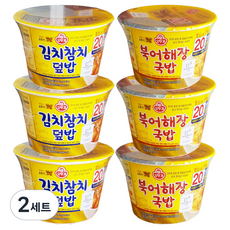 오뚜기 컵밥 김치 참치 덮밥 315g x 3p + 북어 해장국밥 205g x 3p, 2세트