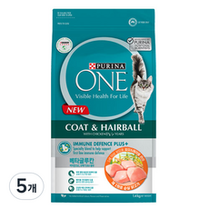 퓨리나원 캣 기능성 사료, 피부/피모, 1.4kg, 5개