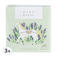 포니포니 말우유 비누 라벤더향, 100g, 3개