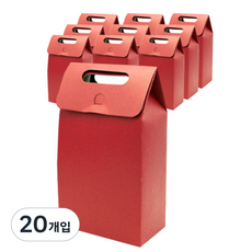 Donna&deco 手提盒 大, 紅色, 20入