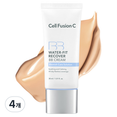 셀퓨전씨 워터핏 리커버 비비크림 SPF40 PA+++, 소프트 베이지, 4개, 30ml