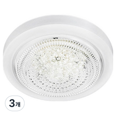 KDT LED 直附式 15W 燈泡色 崁燈, 3個, 白色
