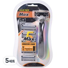 Dewytree Premium MAX 5 速一次性剃須刀 + 補充裝剃須刀套裝, 5組