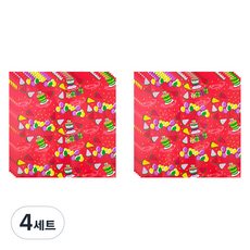 알로데 컬러풀파티 포장지 5p 세트 50 x 70 cm, NO.10 레드케이크, 4세트