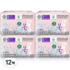 OCBON 本恩 護墊, 一般型(15.5cm), 34片, 12包