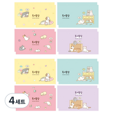 PINKFOOT 喵喵閱讀存摺 4款 x 2入組, 2套, 混色