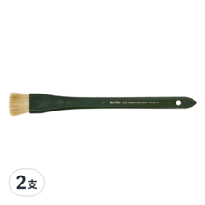 Macro Wave 馬可威 白羊毛國畫水彩排刷 AR3410 綠桿, 1吋, 2支