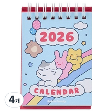 모던하우스 버터샵 2026 버터패밀리 미니 탁상 달력, 혼합색상, 4개