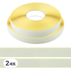 Uniart 捲筒式魔鬼氈膠帶套組 白色 18m, 2套