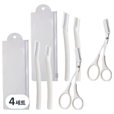 Onetique 簡約眉毛管理修眉刀3件組, 白色, 4套