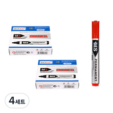 Bluemato 油性魔術B組 MS850 12入, 紅色的, 4套